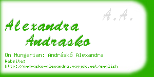 alexandra andrasko business card