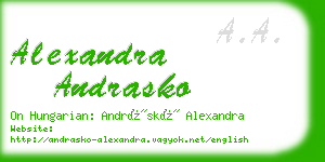 alexandra andrasko business card